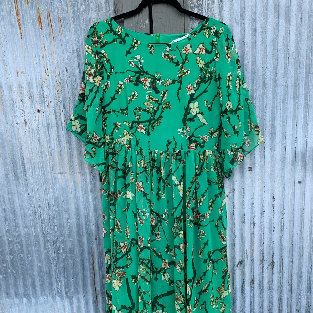 Green oriental type dress.